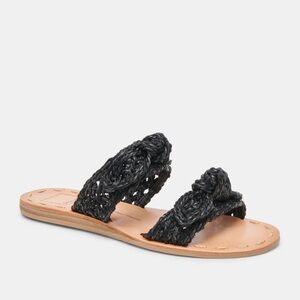 NEW Dolce Vita Black Dinah Sandals 8W wide